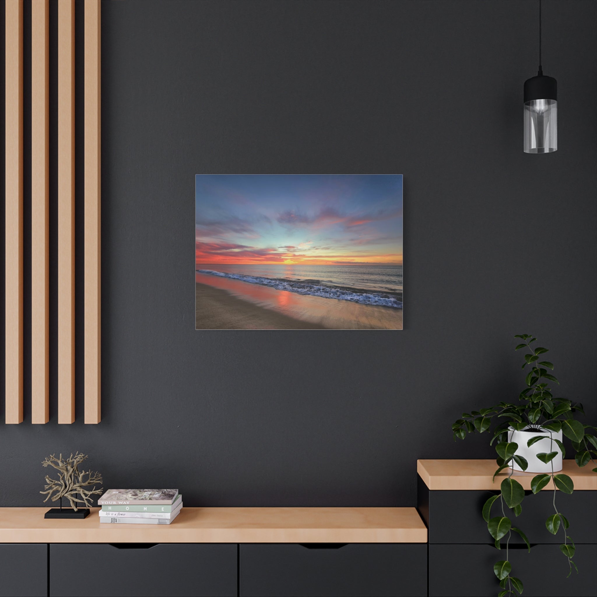 Sunset Beach Matte Canvas Print — Stretched Wall Art - Raven Quest Apparel