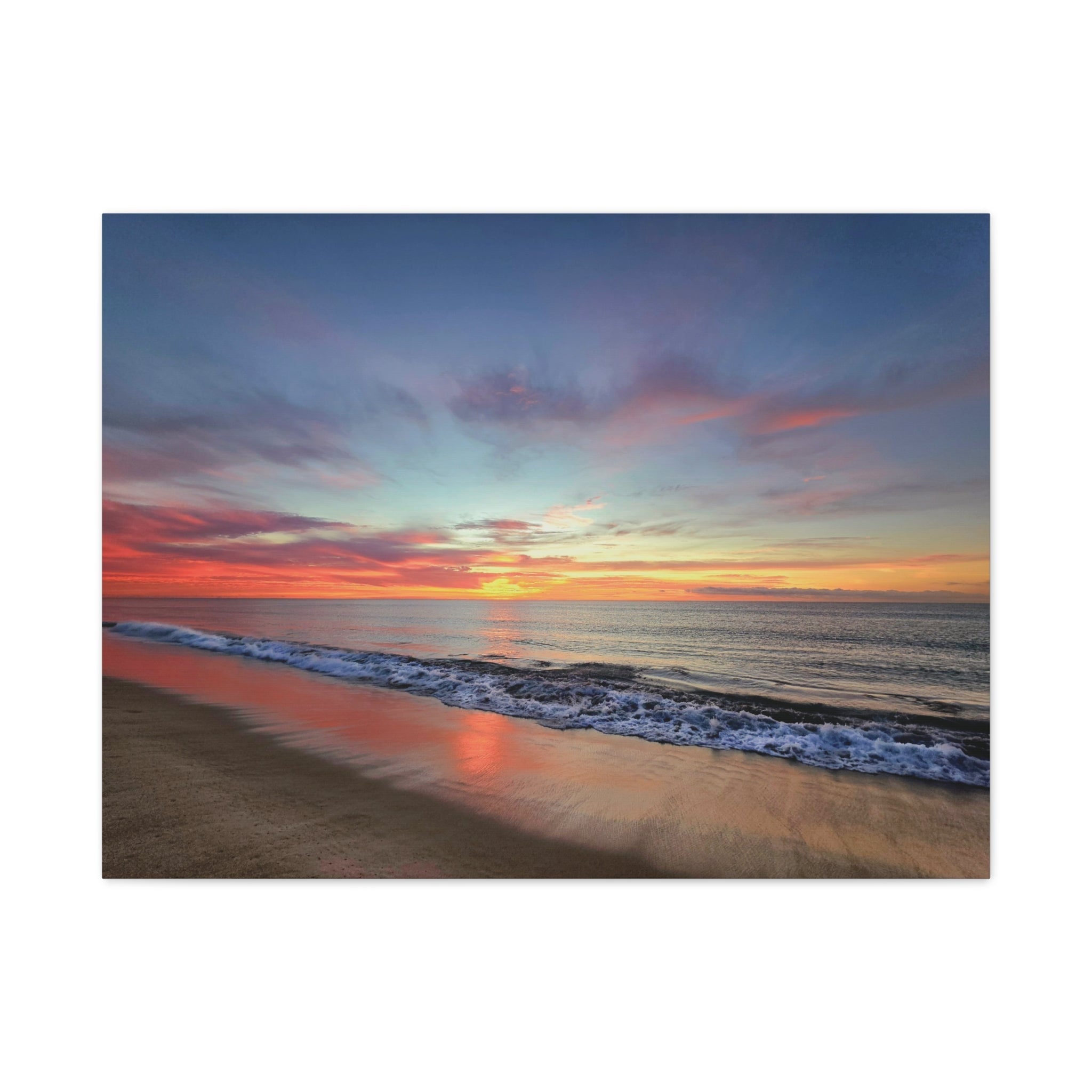 Sunset Beach Matte Canvas Print — Stretched Wall Art - Raven Quest Apparel