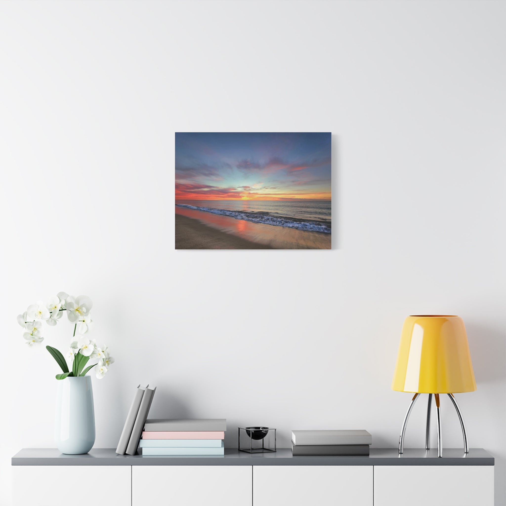 Sunset Beach Matte Canvas Print — Stretched Wall Art - Raven Quest Apparel