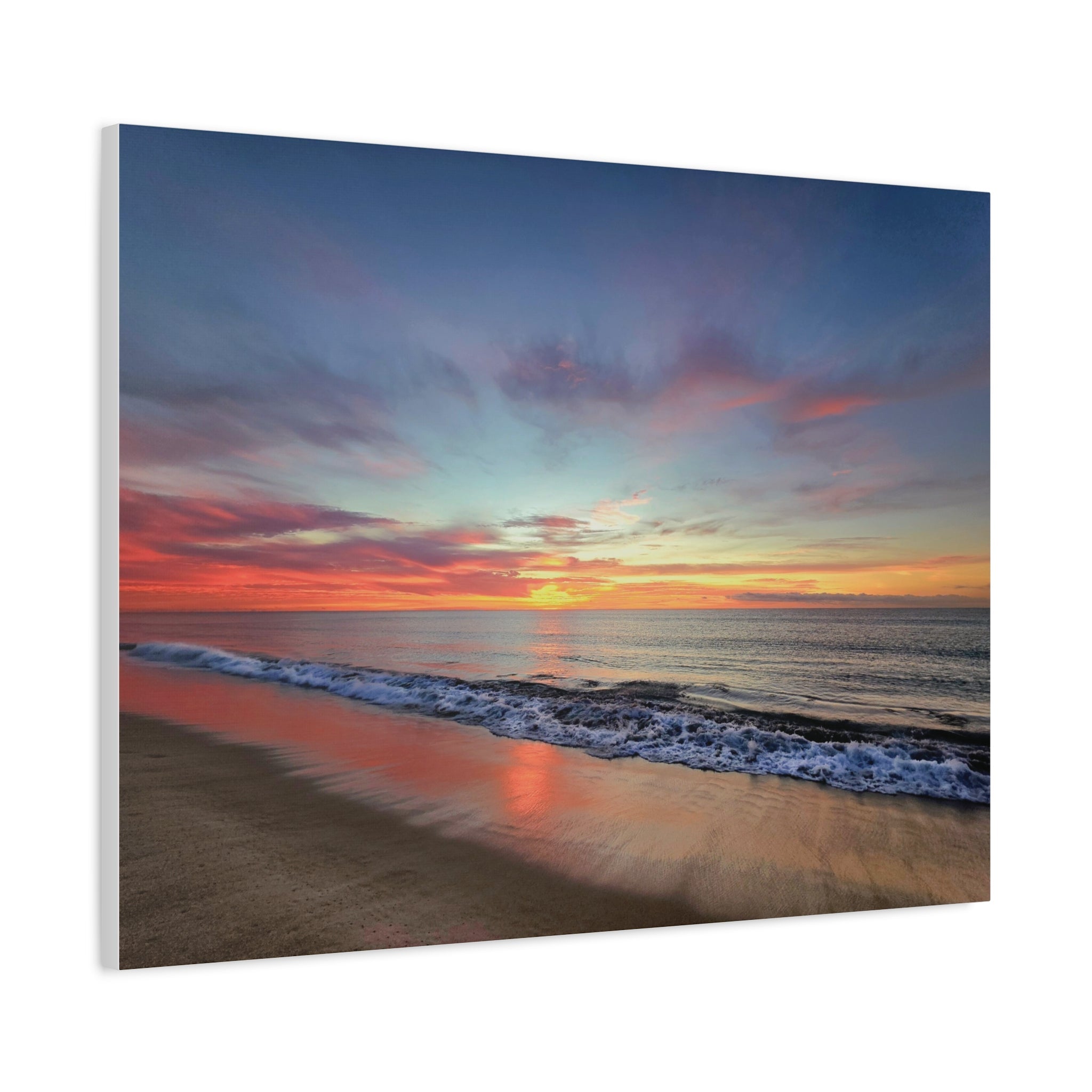 Sunset Beach Matte Canvas Print — Stretched Wall Art - Raven Quest Apparel
