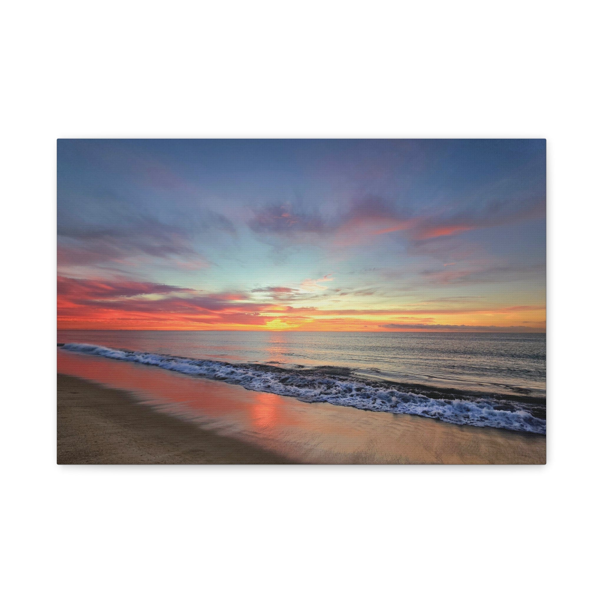 Sunset Beach Matte Canvas Print — Stretched Wall Art - Raven Quest Apparel