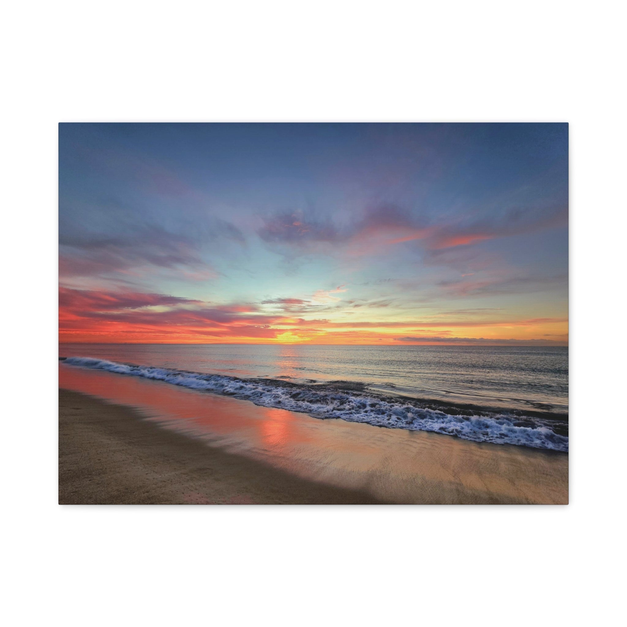 Sunset Beach Matte Canvas Print — Stretched Wall Art - Raven Quest Apparel