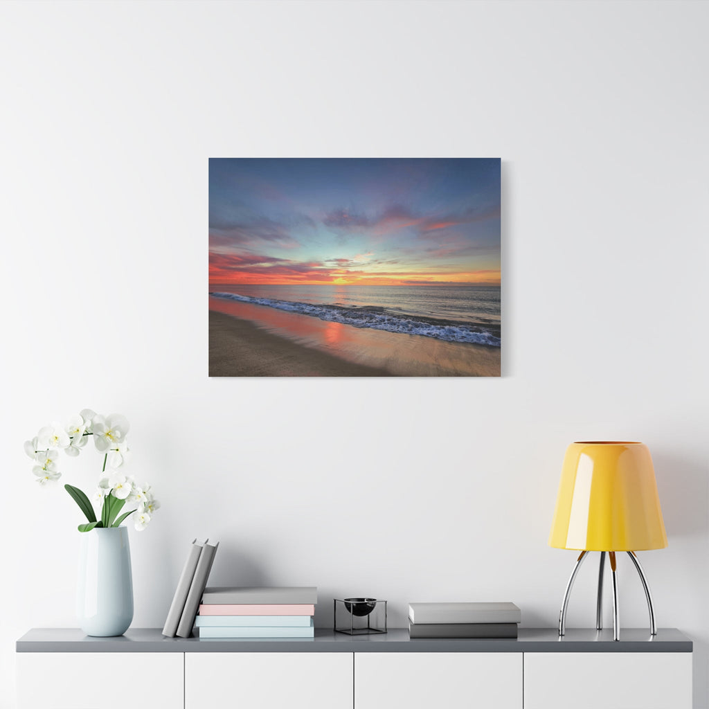 Sunset Beach Matte Canvas Print — Stretched Wall Art - Raven Quest Apparel
