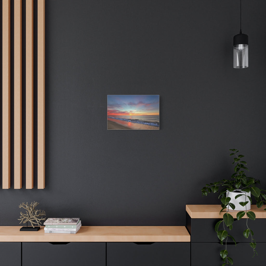 Sunset Beach Matte Canvas Print — Stretched Wall Art - Raven Quest Apparel