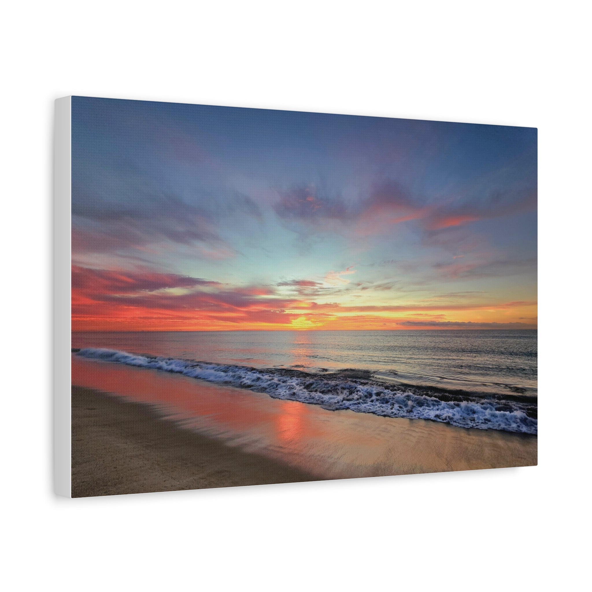 Sunset Beach Matte Canvas Print — Stretched Wall Art - Raven Quest Apparel