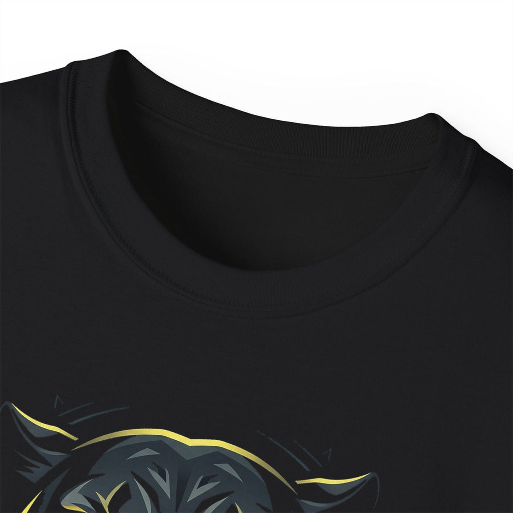 Tiger Face Graphic Tee — Bold Yellow - Eyed Animal Print T-Shirt - Raven Quest Apparel