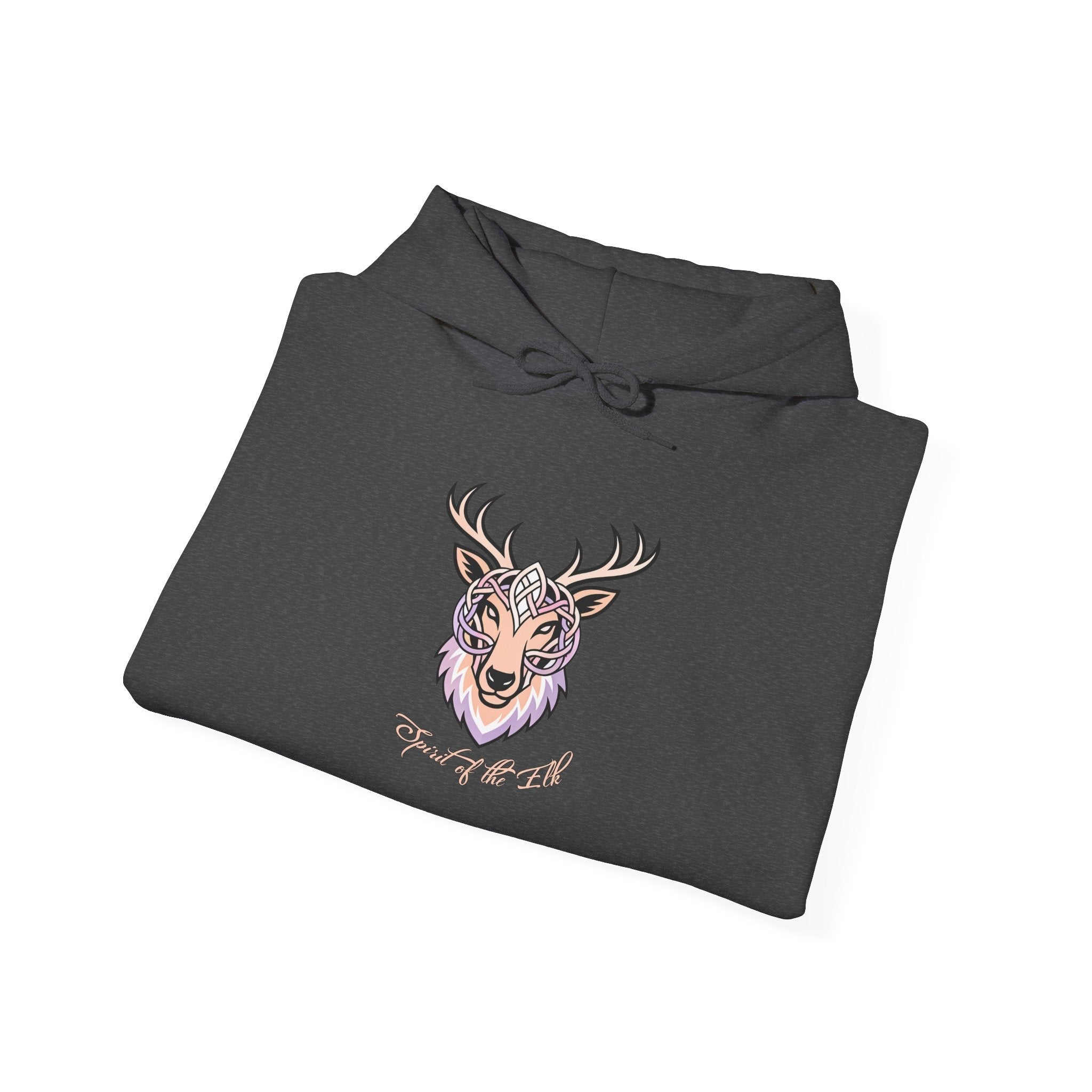 Tribal Elk Graphic Hooded Sweatshirt - Raven Quest Apparel