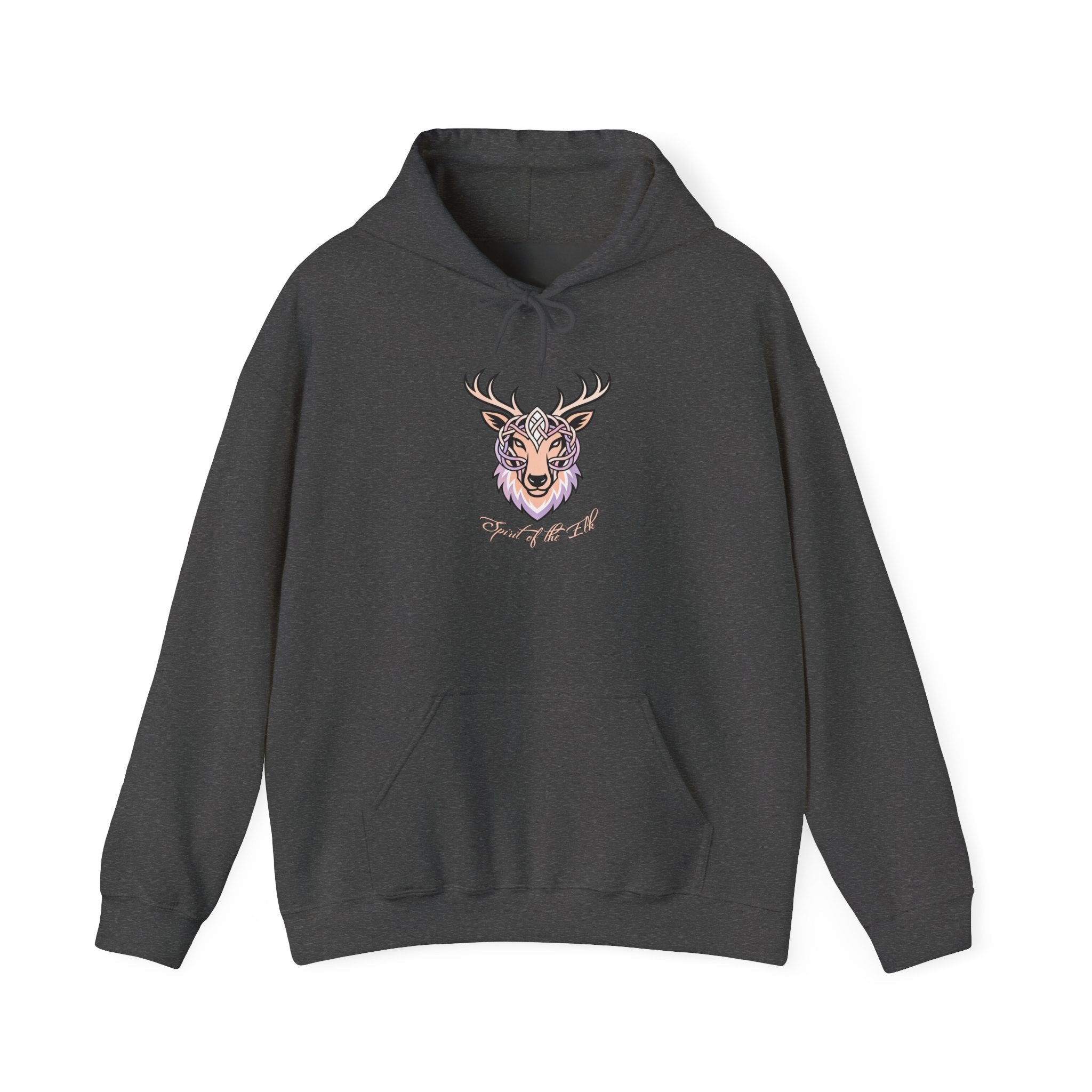 Tribal Elk Graphic Hooded Sweatshirt - Raven Quest Apparel