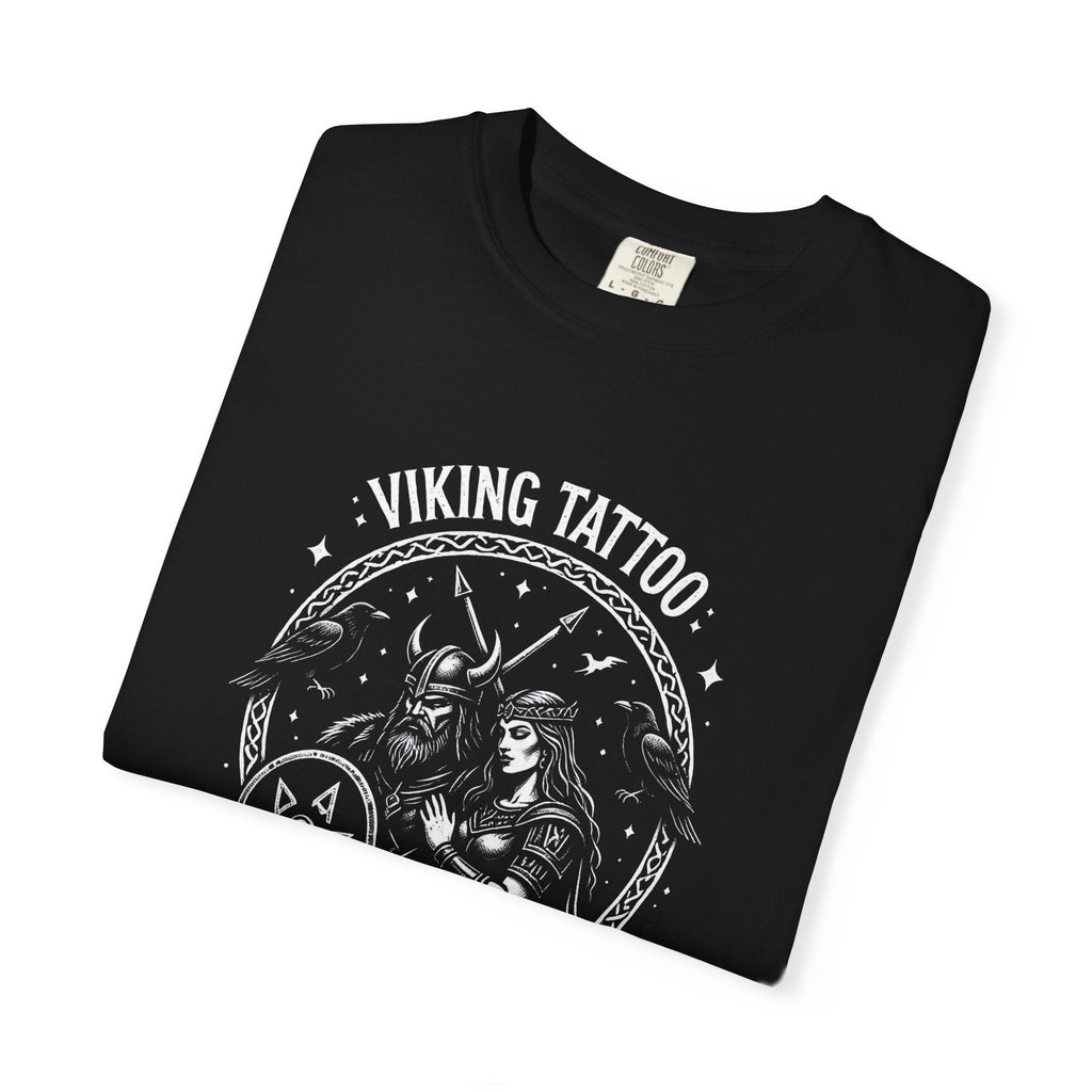 Viking Tattoo T-Shirt — Valhalla Forever Nordic Warrior Tee - Raven Quest Apparel