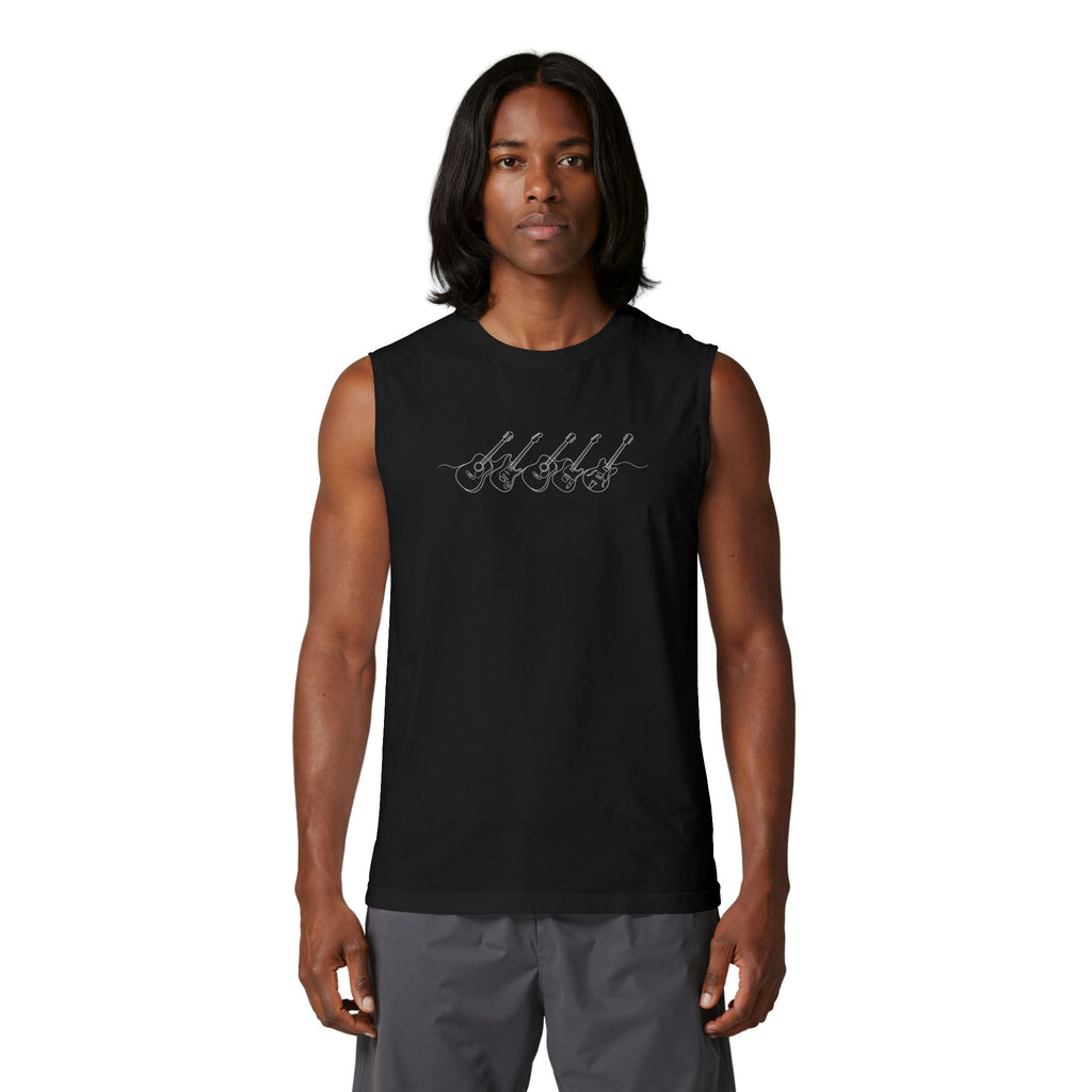 Vintage Guitar Crossroads Muscle Tank — Retro Music Tee for Guitarists - Raven Quest Apparel