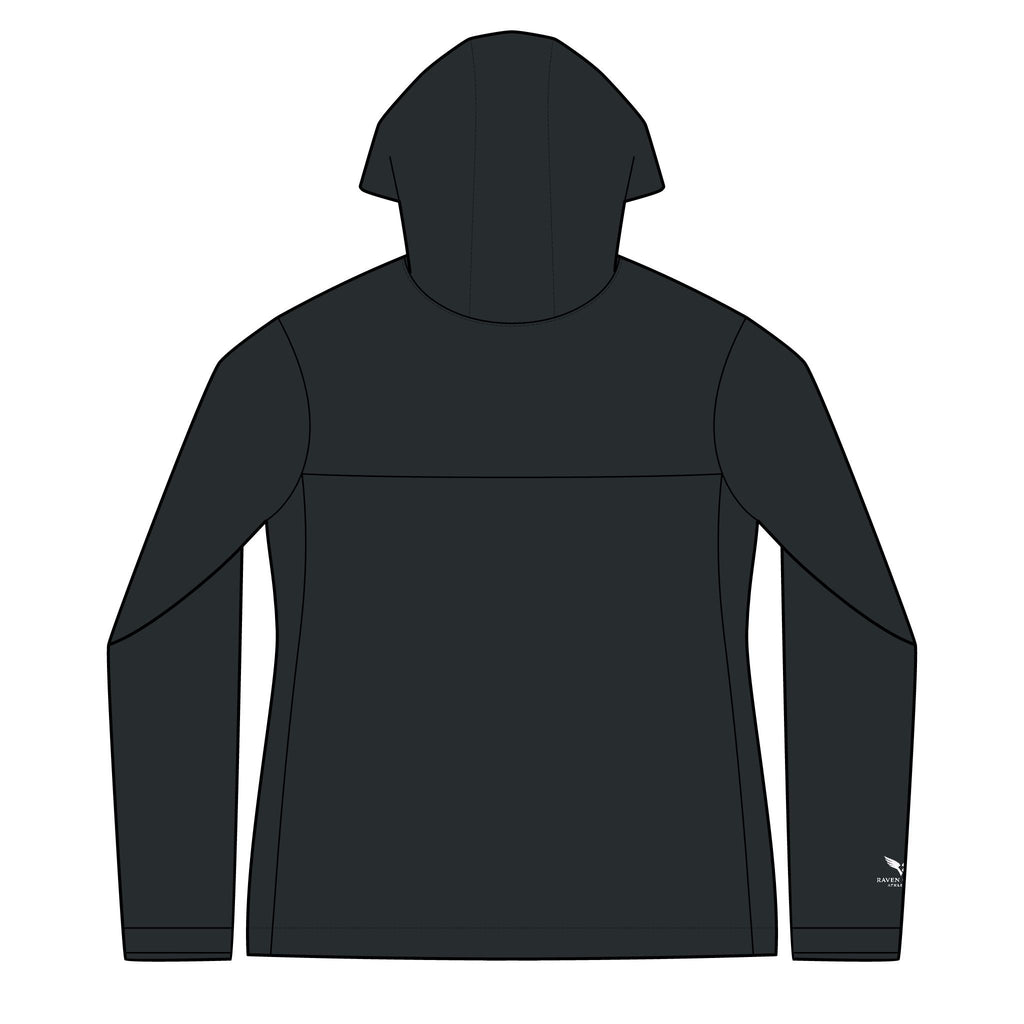 Women’s Arcadia Hoodie Jacket — Lightweight Hooded Softshell with Raven Quest Athletics Logo - Raven Quest Apparel