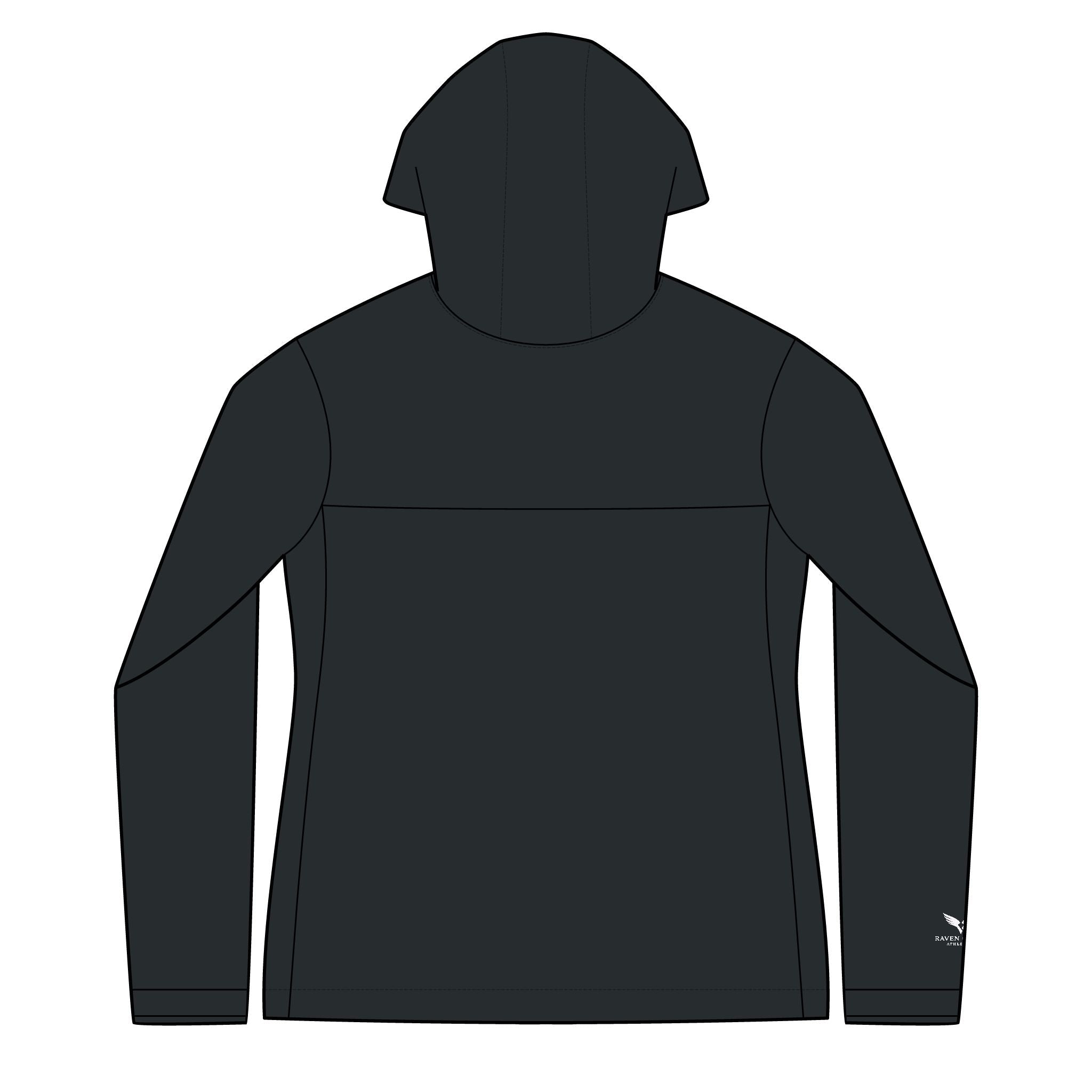 Women’s Arcadia Hoodie Jacket — Lightweight Hooded Softshell with Raven Quest Athletics Logo - Raven Quest Apparel