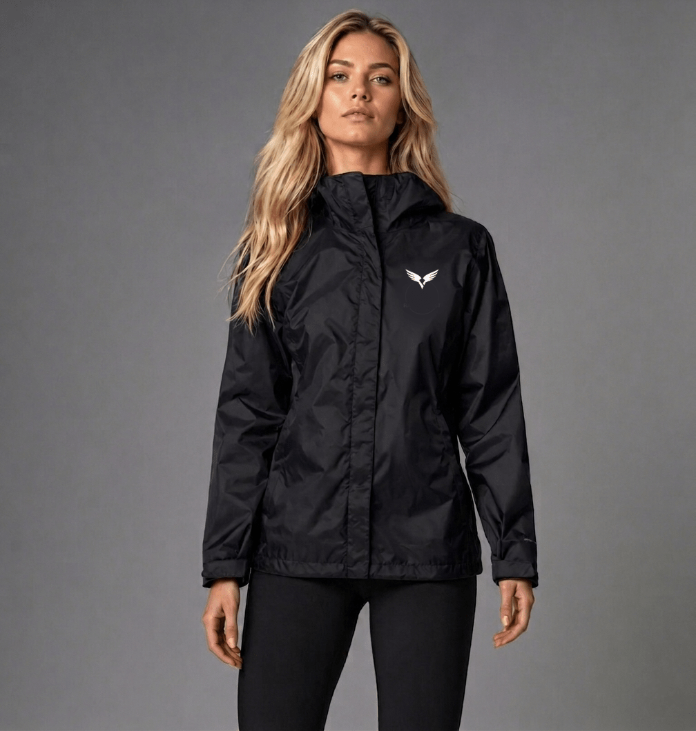 Women’s Arcadia Hoodie Jacket — Lightweight Hooded Softshell with Raven Quest Athletics Logo - Raven Quest Apparel