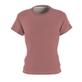 Women's Cut & Sew Tee — Dusty Rose Fitted AOP Shirt - Raven Quest Apparel