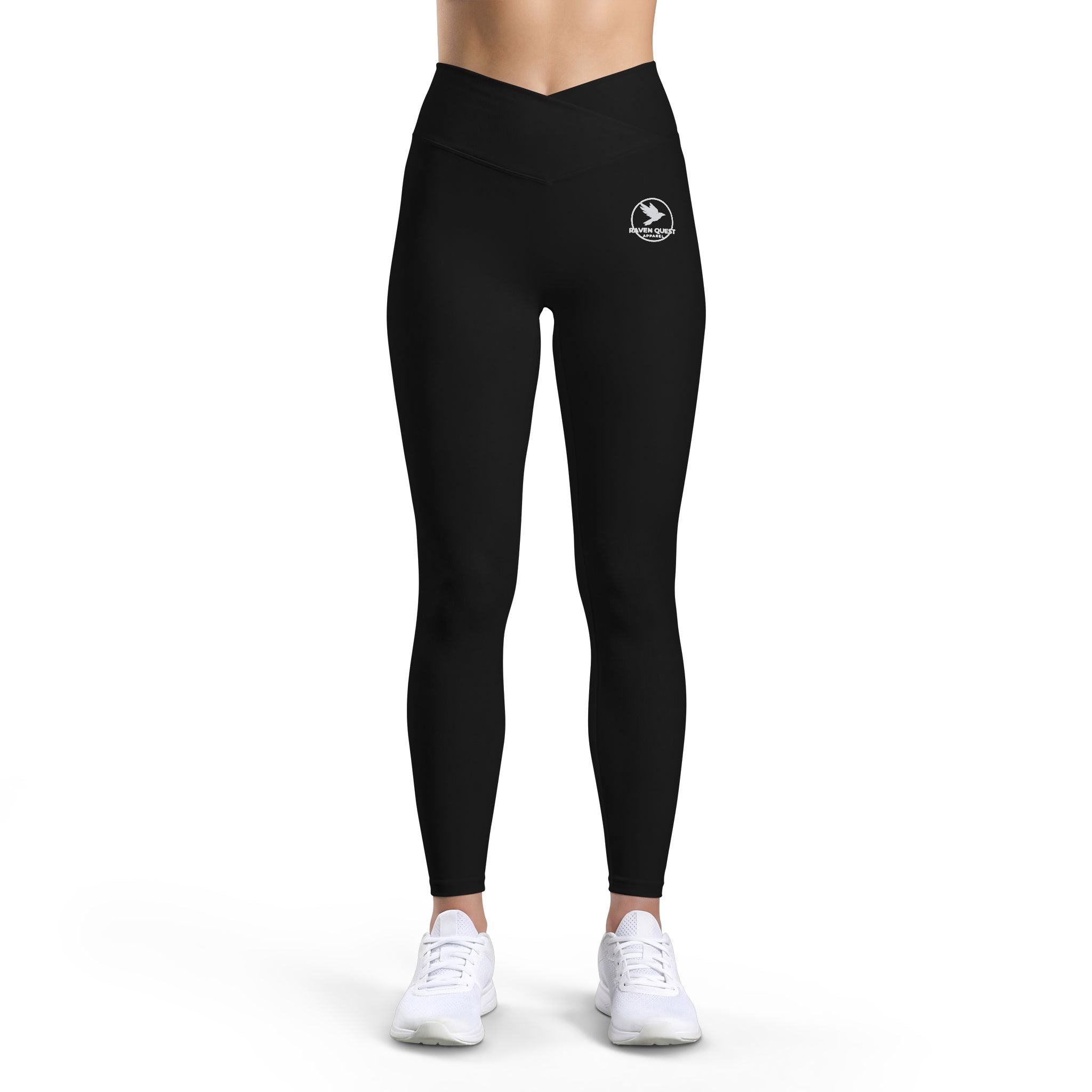 Women’s Luxe Leggings — Minimal Raven Quest Logo High - Waist Activewear - Raven Quest Apparel