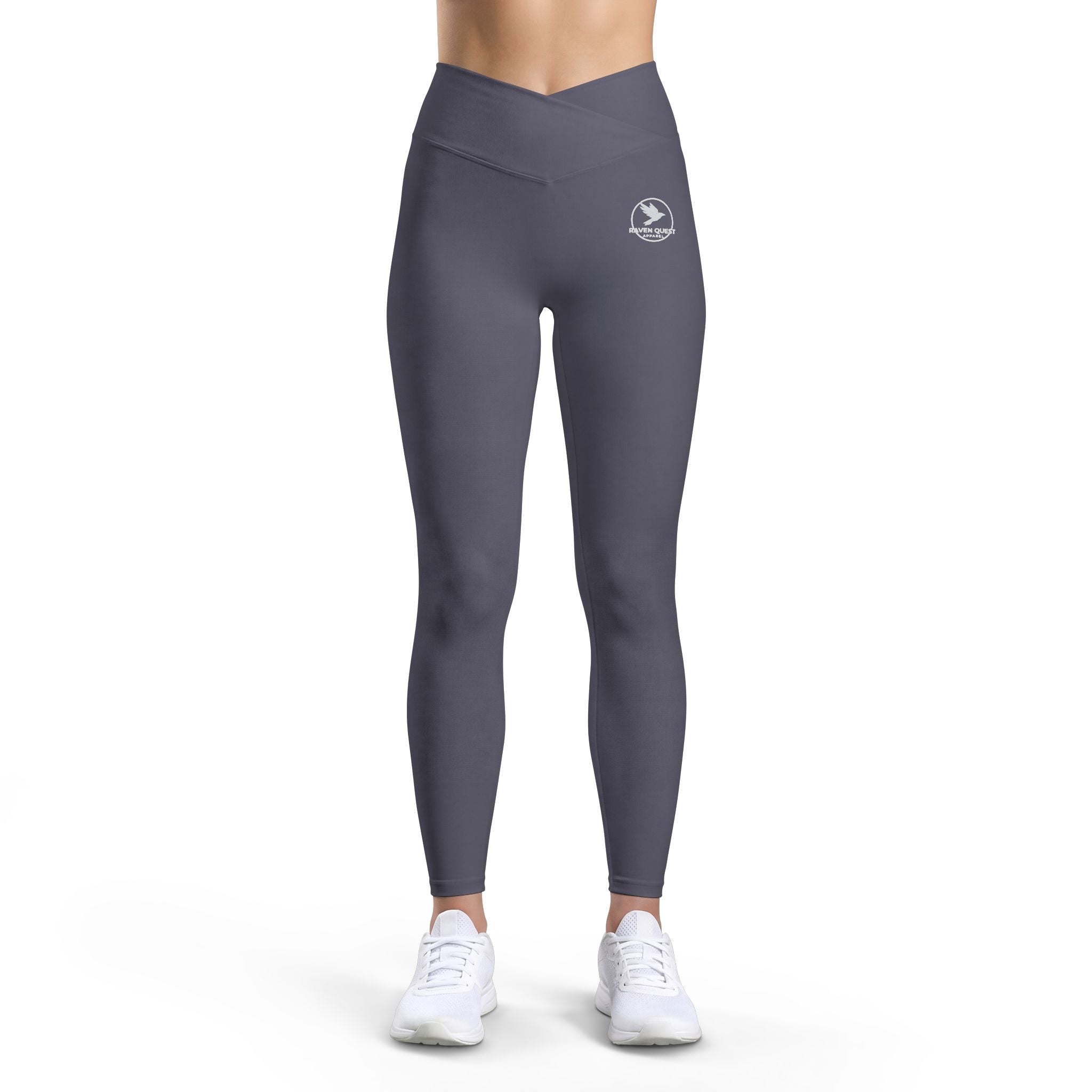 Women’s Luxe Leggings — Minimal Raven Quest Logo High - Waist Activewear - Raven Quest Apparel