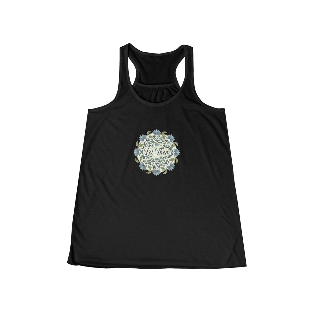 Women's Racerback Tank "Let Them" Floral Wreath Summer Top - Raven Quest Apparel