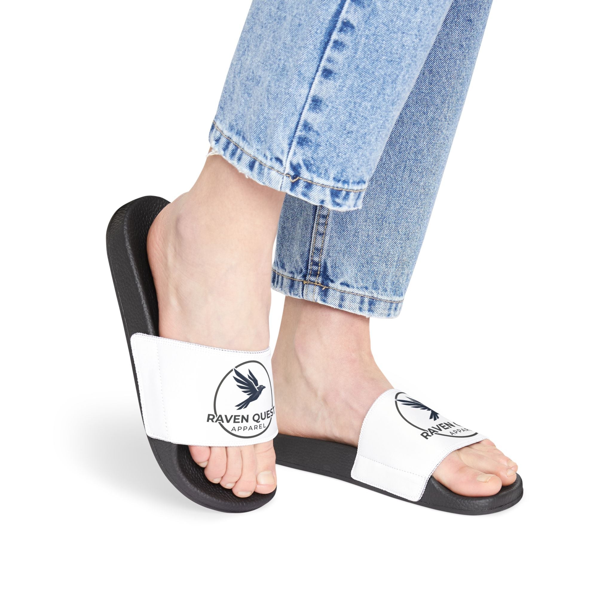 Women's Removable - Strap Slide Sandals – Customizable Comfort Slides - Raven Quest Apparel