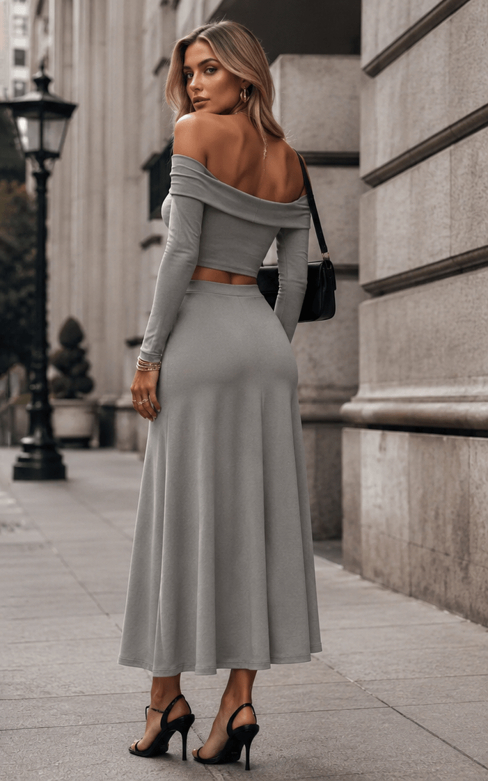 Women's Solid Color Knit Maxi Skirt | Raven Quest Apparel - Raven Quest Apparel