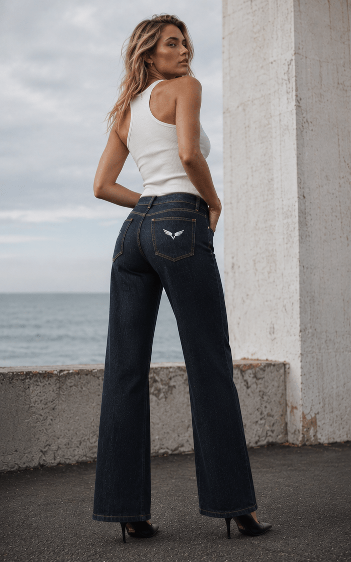 Women's Straight-Leg Denim Jeans | Raven Quest Apparel - Raven Quest Apparel