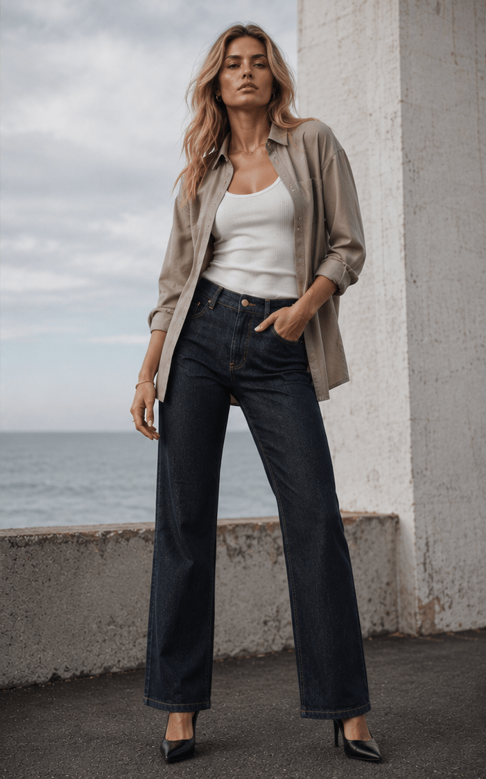 Women's Straight-Leg Denim Jeans | Raven Quest Apparel - Raven Quest Apparel