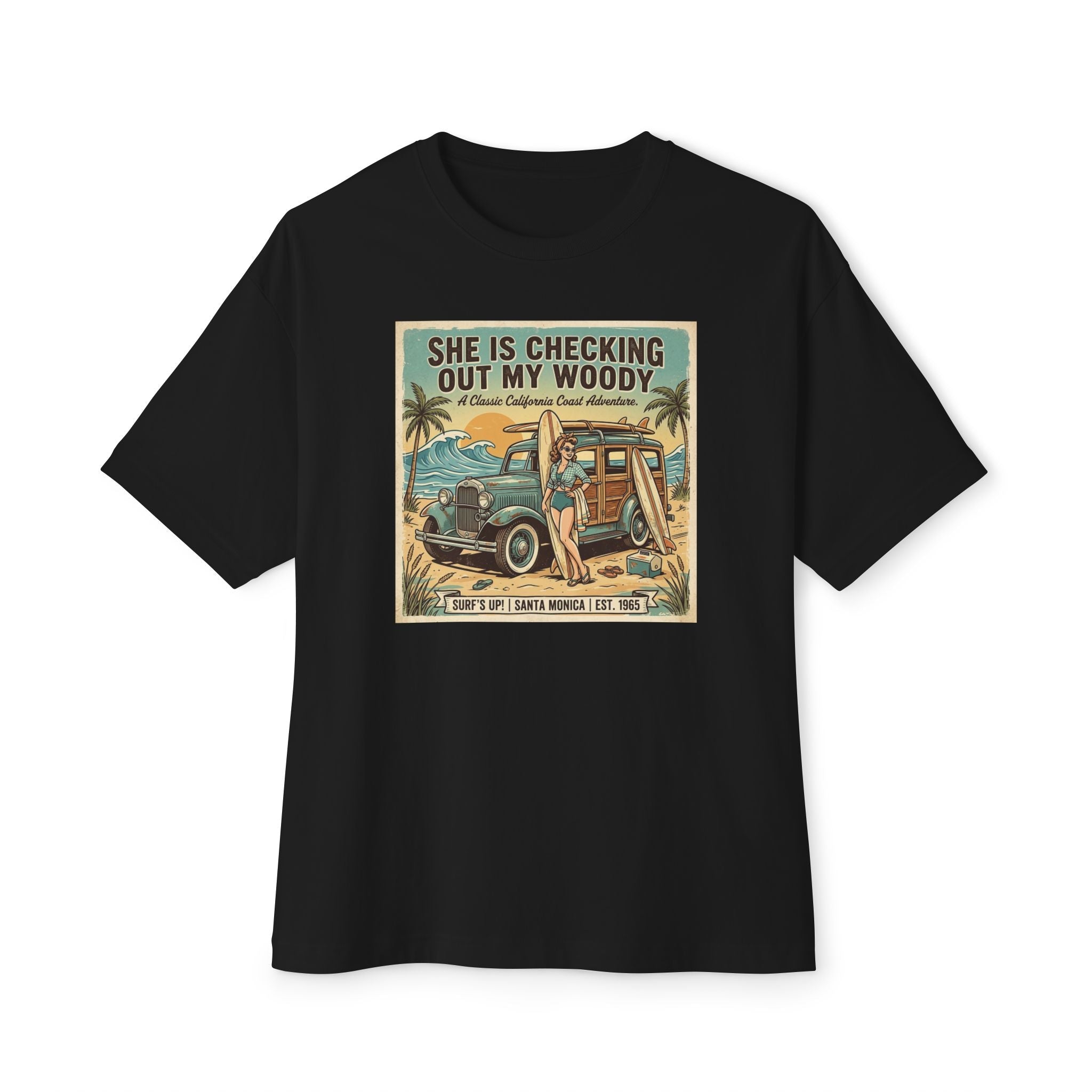 Woody Old School Surf Tee | Raven Quest - Raven Quest Apparel