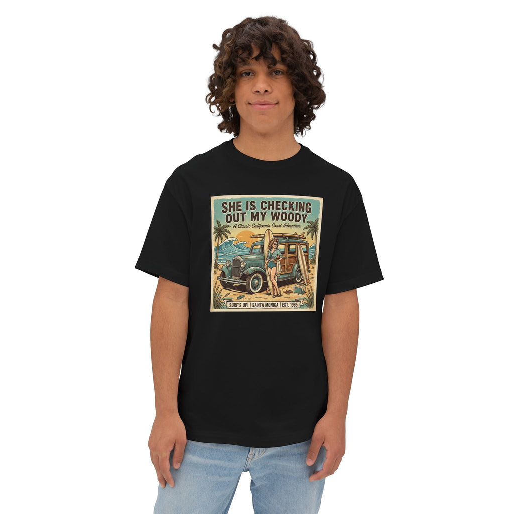 Woody Old School Surf Tee | Raven Quest - Raven Quest Apparel